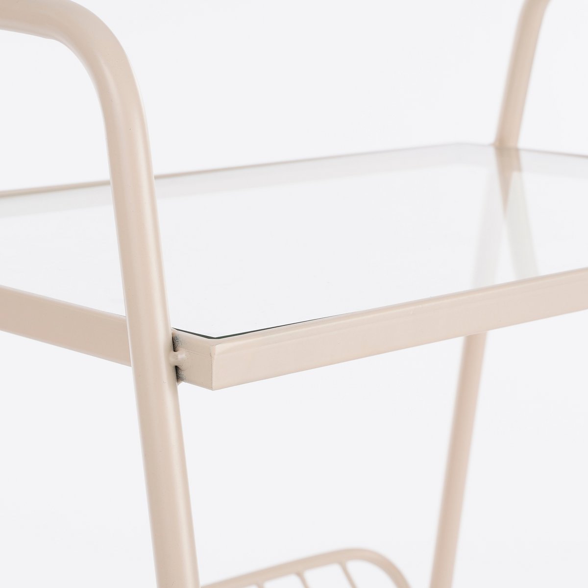 Tijdschriftenhouder - L45 x B40 x H59 cm - Metaal - Oudroze, Mat