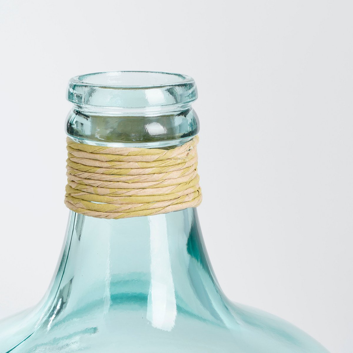 Vina Fles Vaas - H42 x Ø27 cm - Gerecycled Glas - Transparant