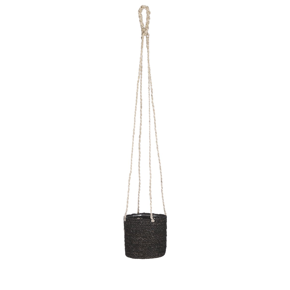 Atlantic Plantenmand - Set van 2 - H16 x Ø16 cm - Zwart