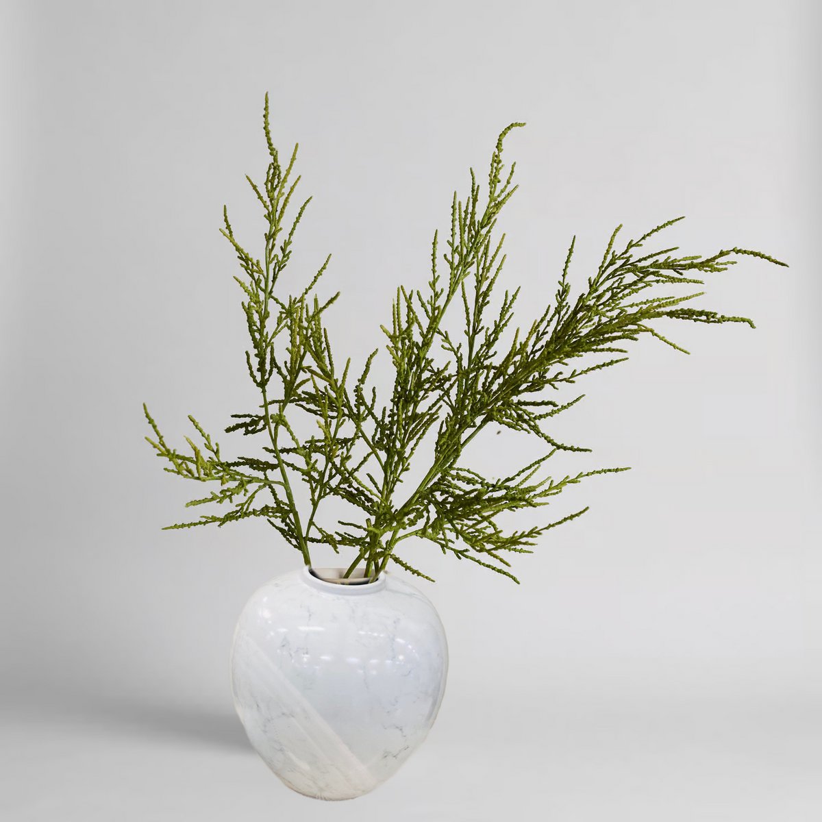 Vintage keramiek Ronde vaas Wit Groot H*28W*25