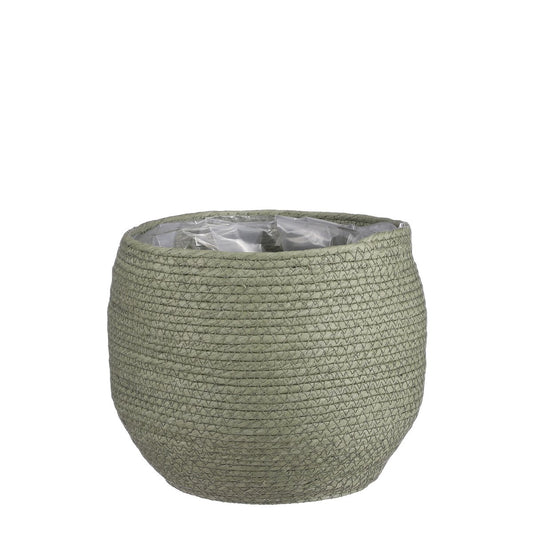 Jorck Plantenmand - H24 x Ø26 cm - Papier - Groen