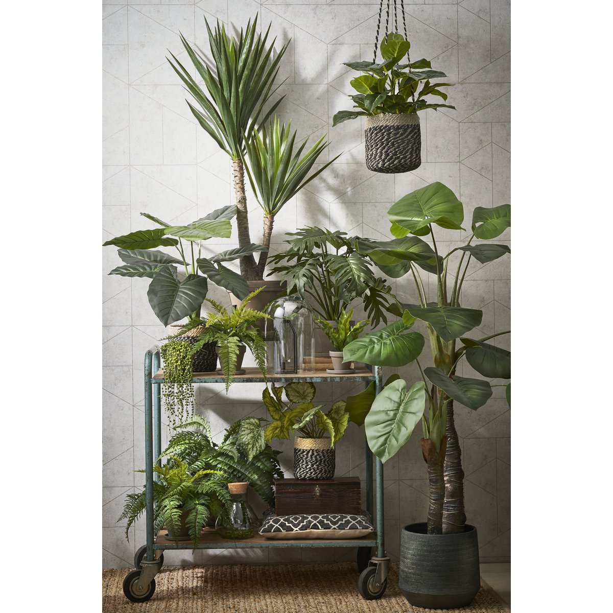 Bonaparte Plantenmand - H18 x Ø18 cm - Jute - Zwart