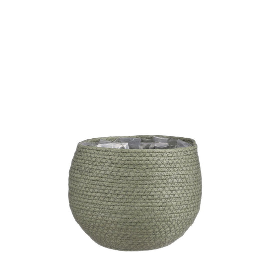 Jorck Plantenmand - H19 x Ø22 cm - Papier - Groen