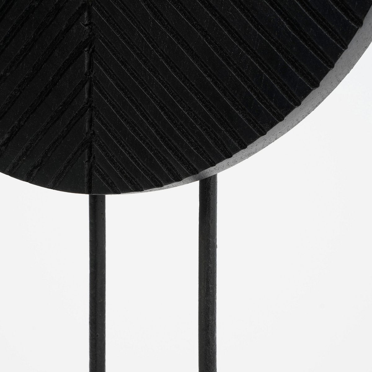 Danae Ornament op Voet - H25 x Ø40 cm - FSC 100% Mangohout - Zwart