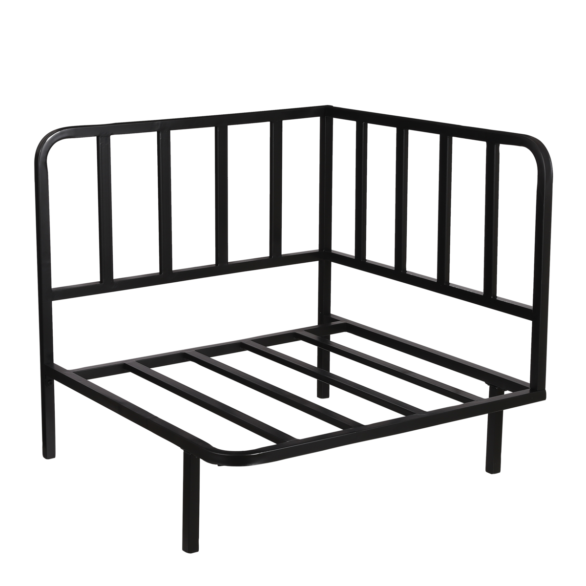 Celo Loungebank Hoekelement - L83 x B83 x H78 cm - Metaal - Zwart