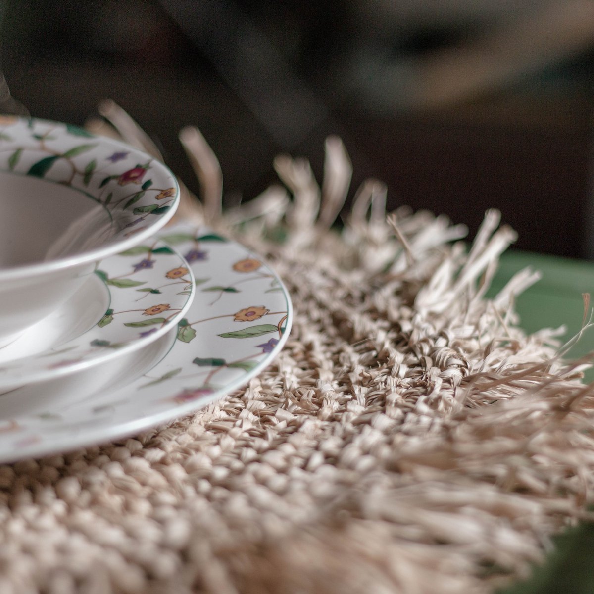 Placemat (set van 2,4 of 6) AMBON | Placemat van Raffia | 35 cm doorsnee