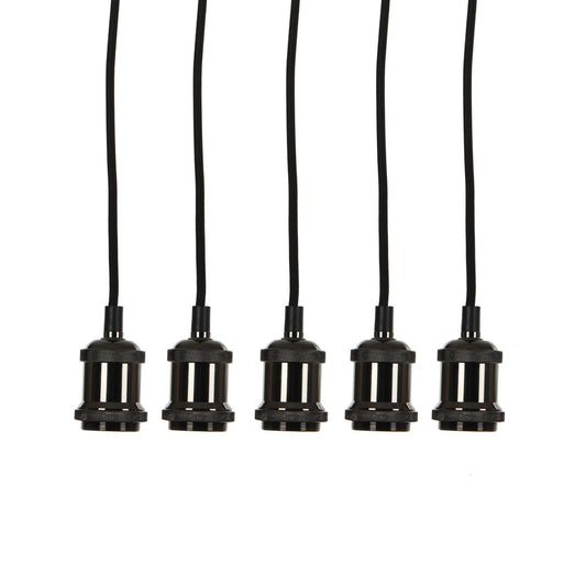 Fuga Hanglamp - Set van 5 - L150 x Ø15 cm - Zwart