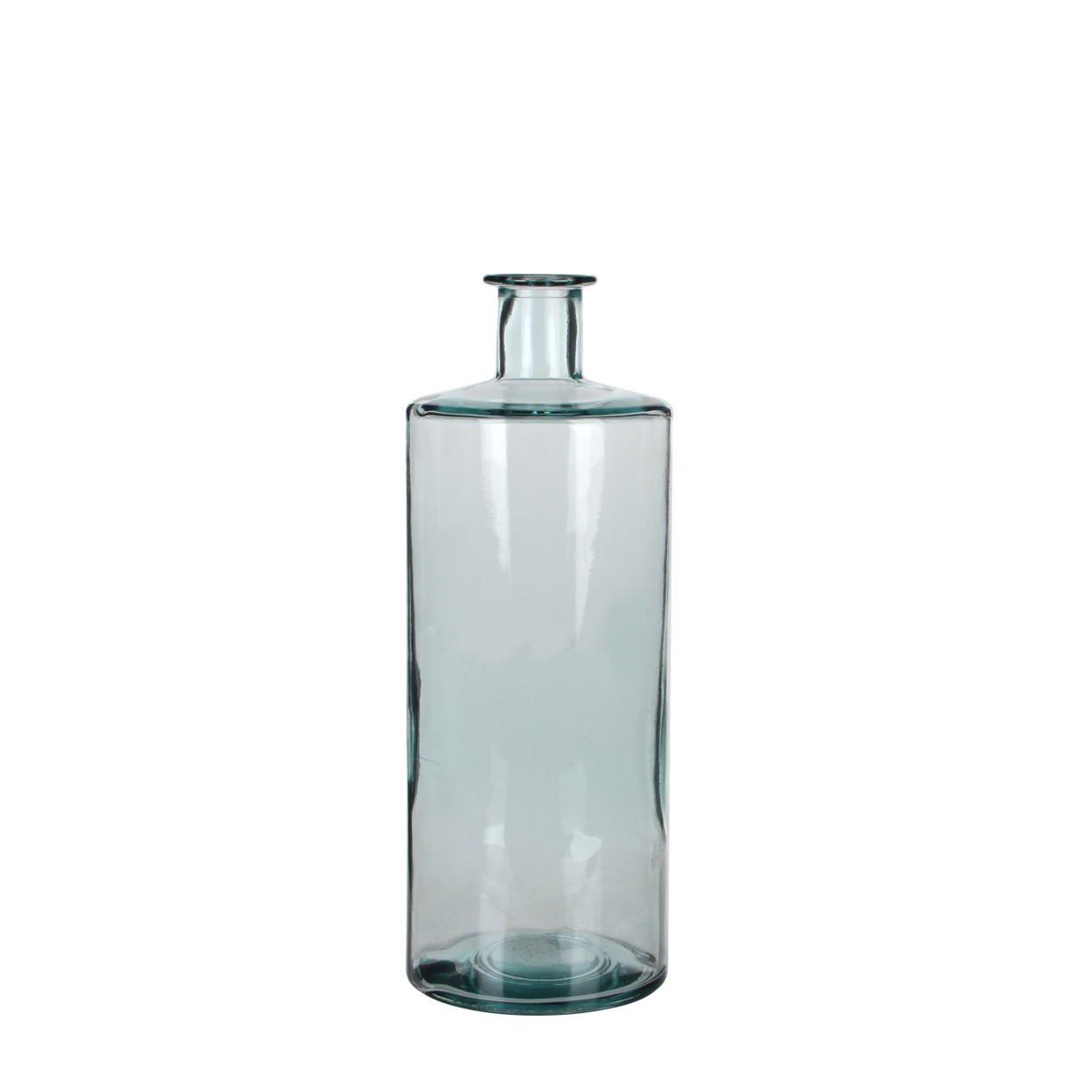 Guan Fles Vaas - H40 x Ø15 cm - Gerecycled Glas - Transparant