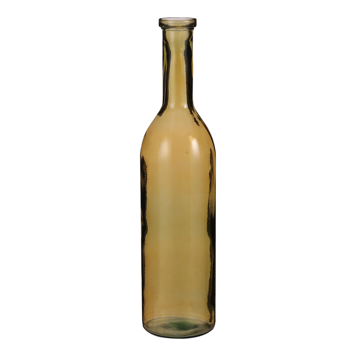 Rioja Fles Vaas - H75 x Ø18 cm - Gerecycled Glas - Oker