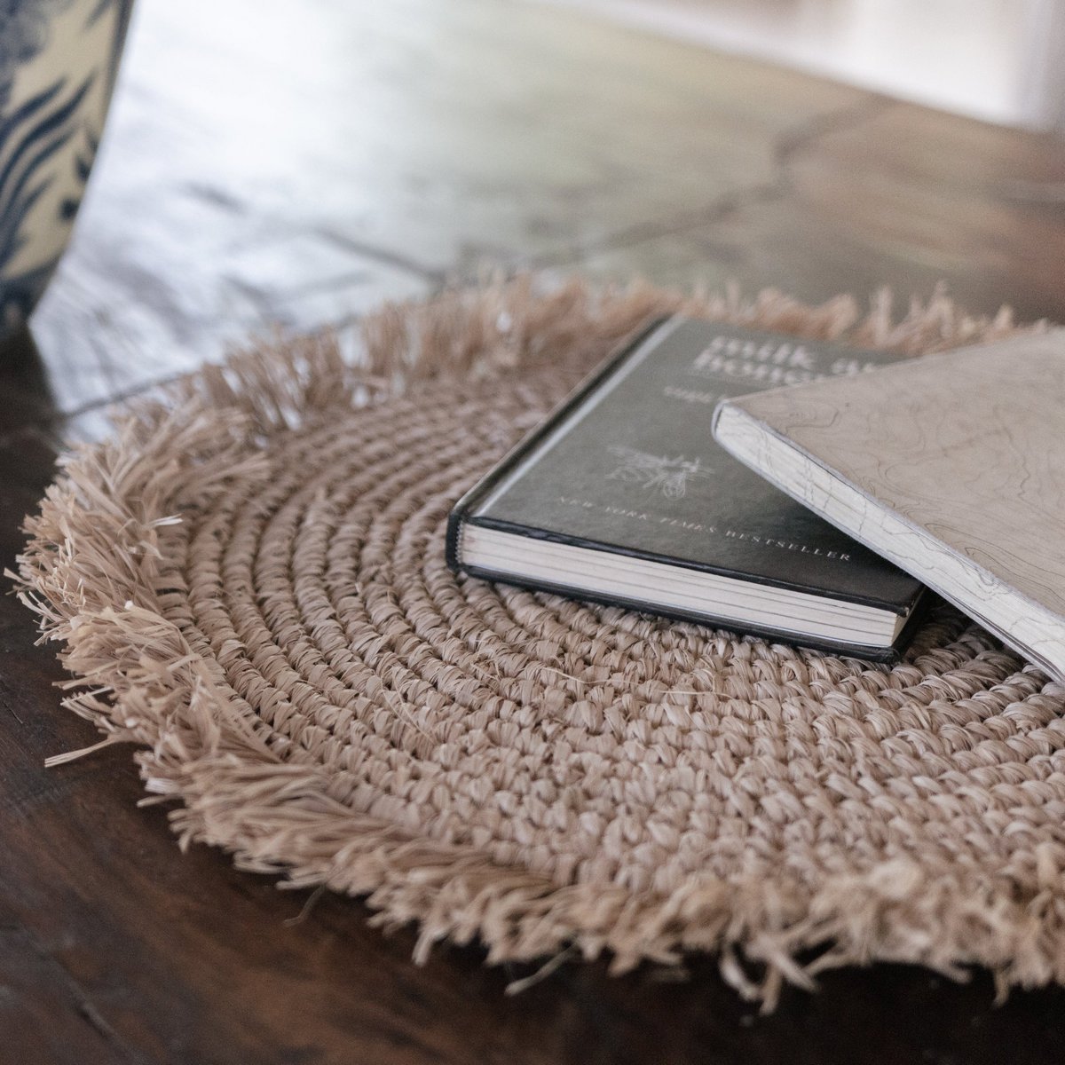 Placemat (set van 2,4 of 6) AMBON | Placemat van Raffia | 35 cm doorsnee