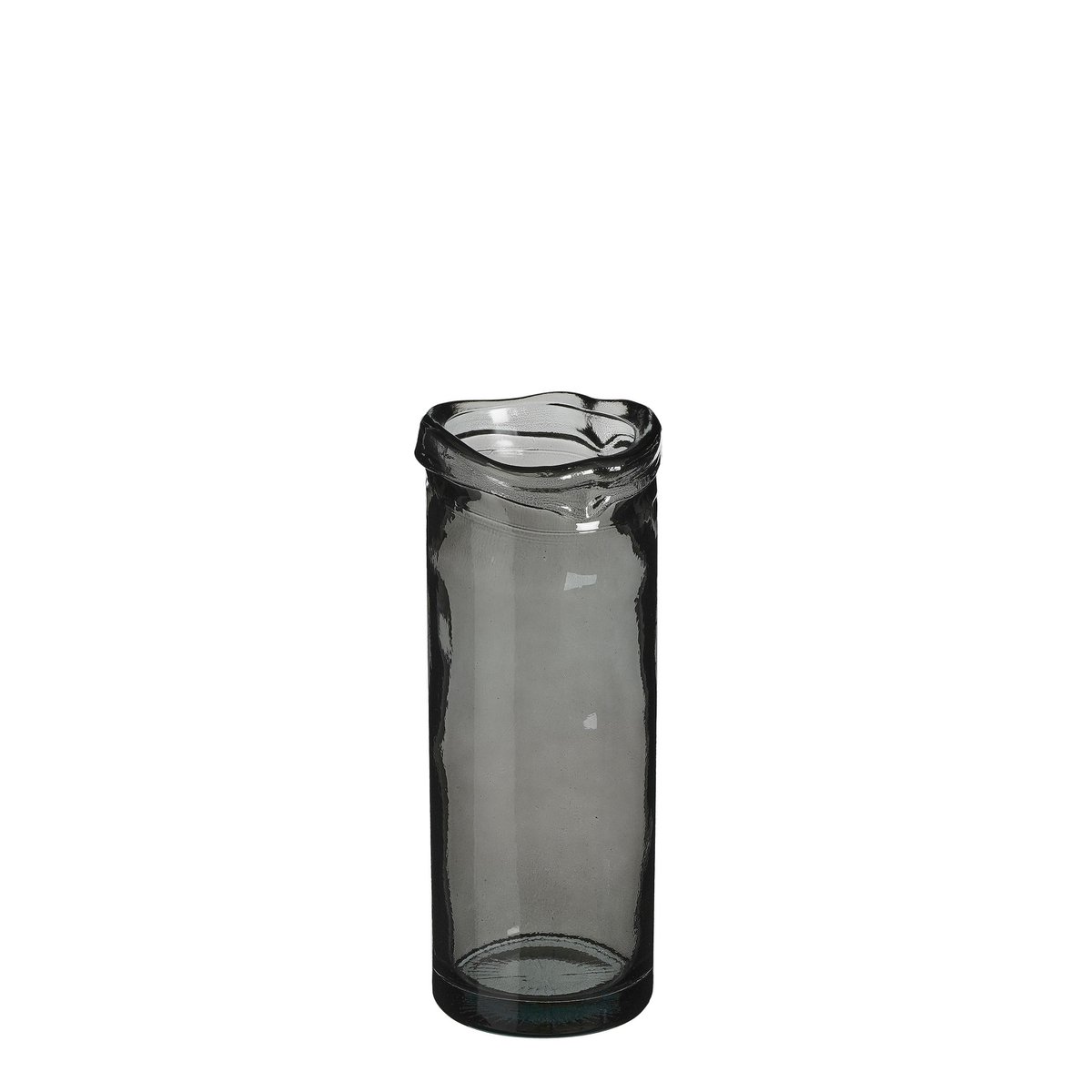 Pepe Vaas - H28 x Ø12 cm - Gerecycled Glas - Grijs