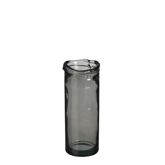 Pepe Vaas - H28 x Ø12 cm - Gerecycled Glas - Grijs