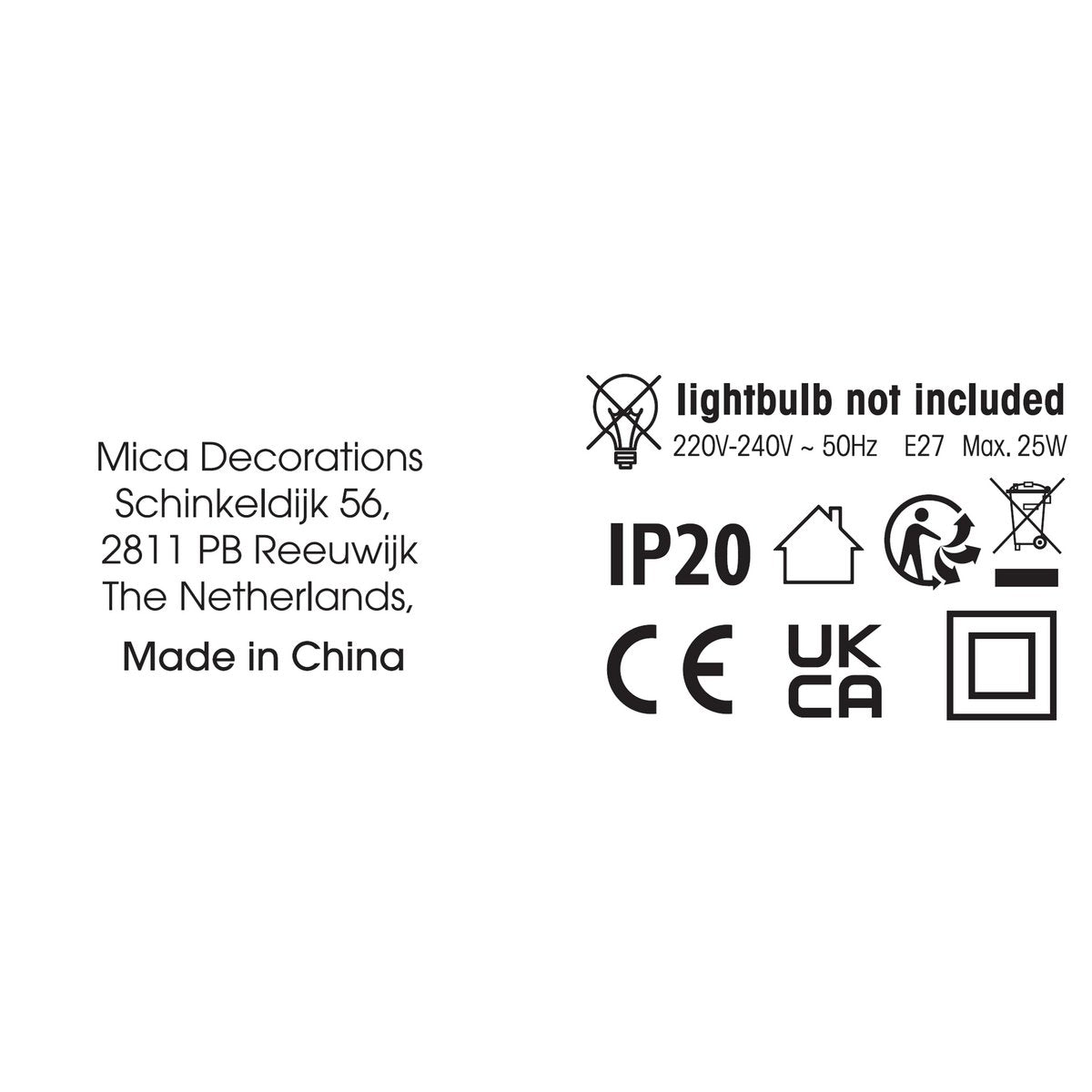 Domani Hanglamp - H22 x Ø22 cm - Wit