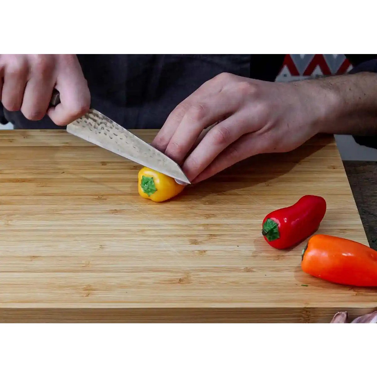 Mes - Bunka Petty met bamboe Saya en bamboedoos - lemmet van 135 mm
