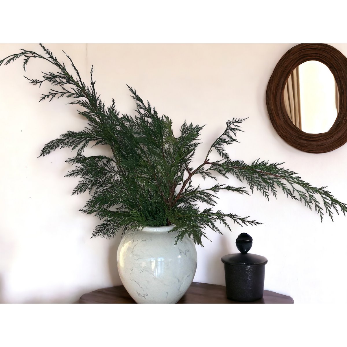 Vintage keramiek Ronde vaas Wit Groot H*28W*25