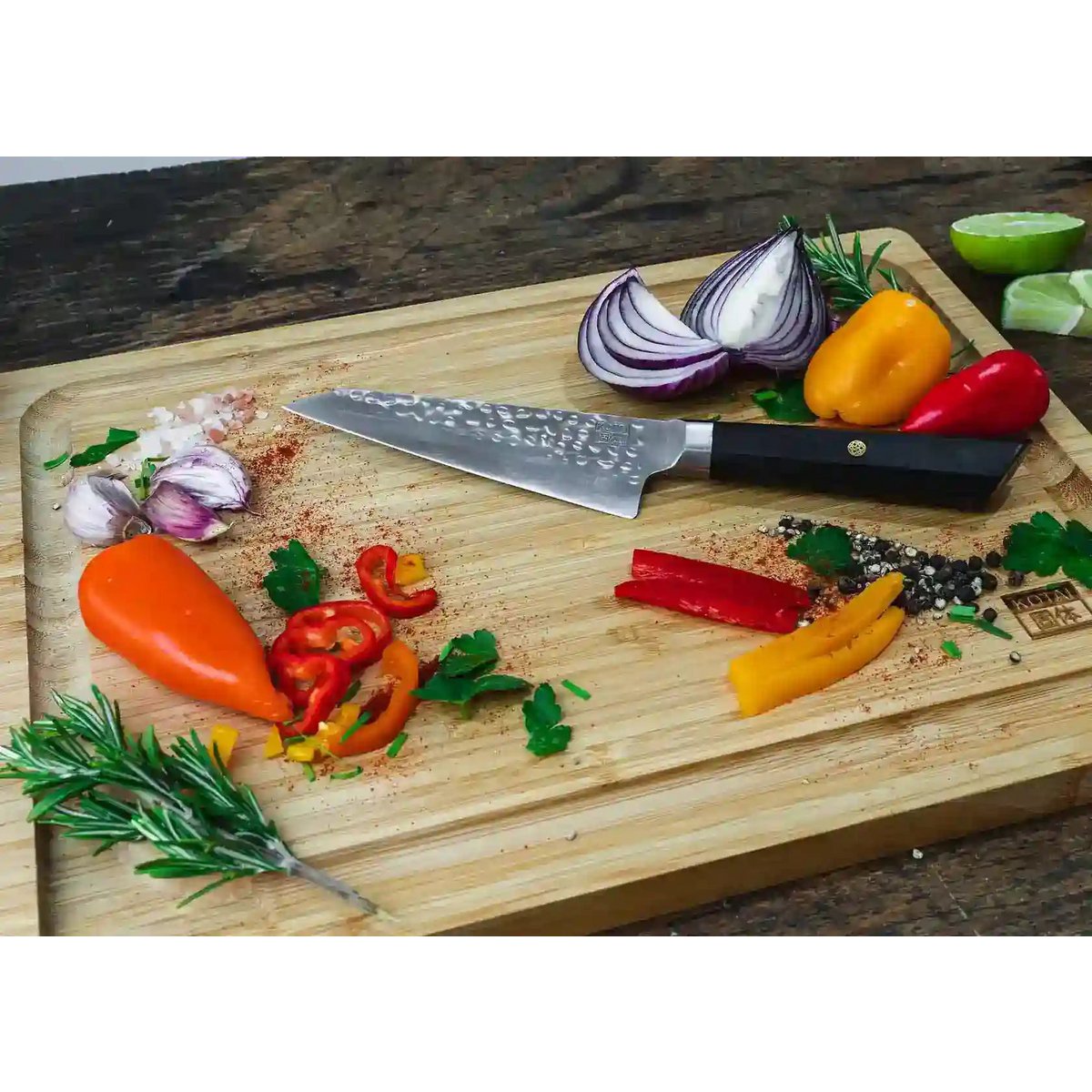 Mes - Bunka Petty met bamboe Saya en bamboedoos - lemmet van 135 mm