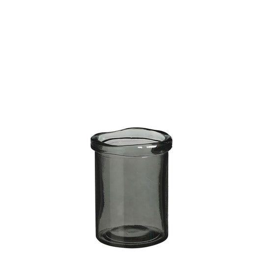 Pepe Vaas - H20 x Ø15 cm - Gerecycled Glas - Grijs