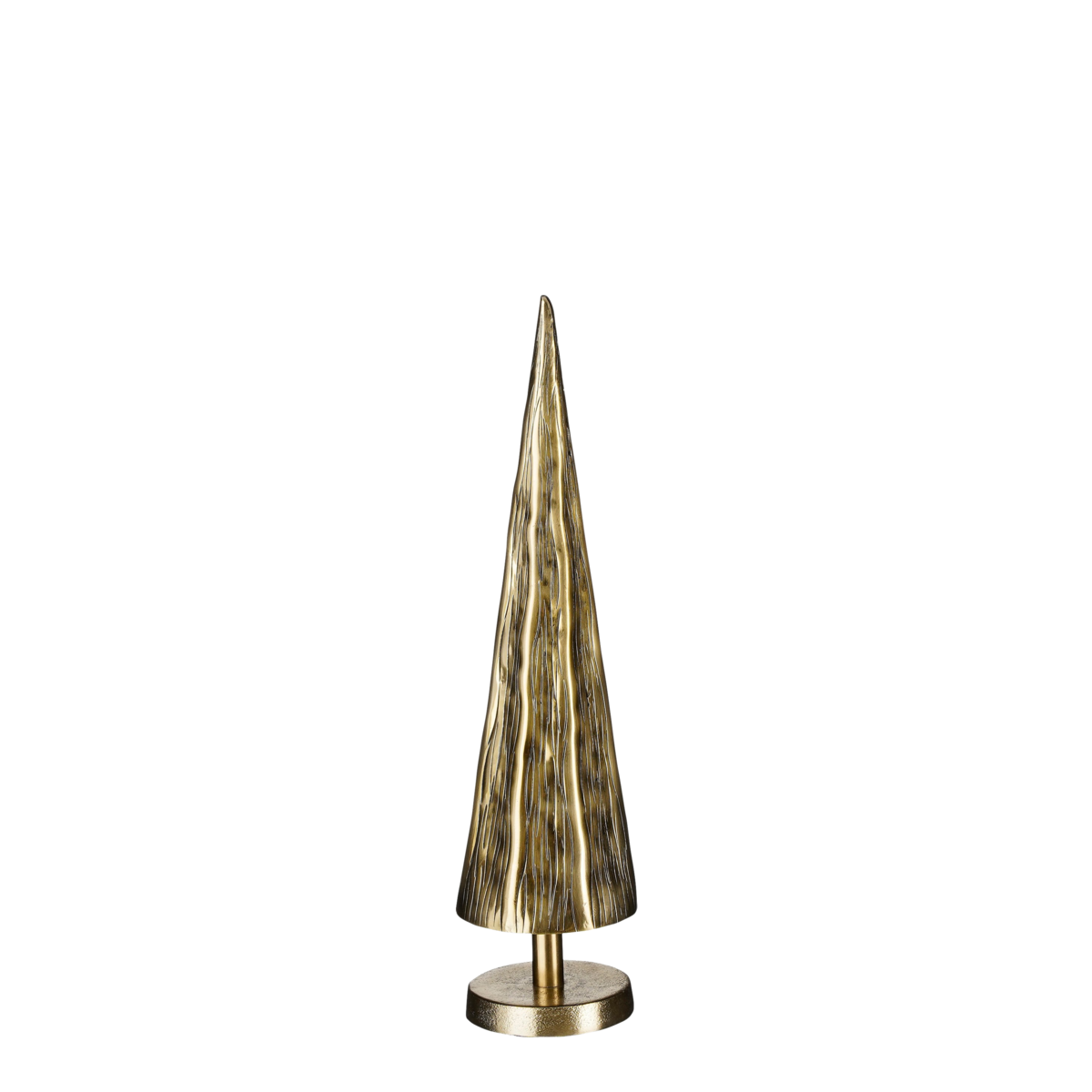 Cezar Decoratie Kerstboom - H45 x Ø12 cm - Aluminium - Goud