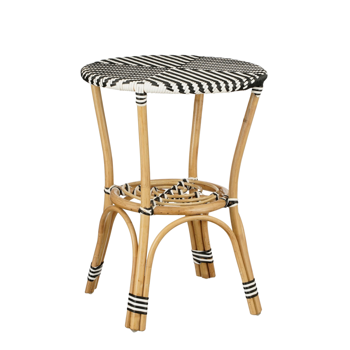 Mandox Bistrotafel voor Buiten - H66 x Ø50 cm - Zwart, Wit