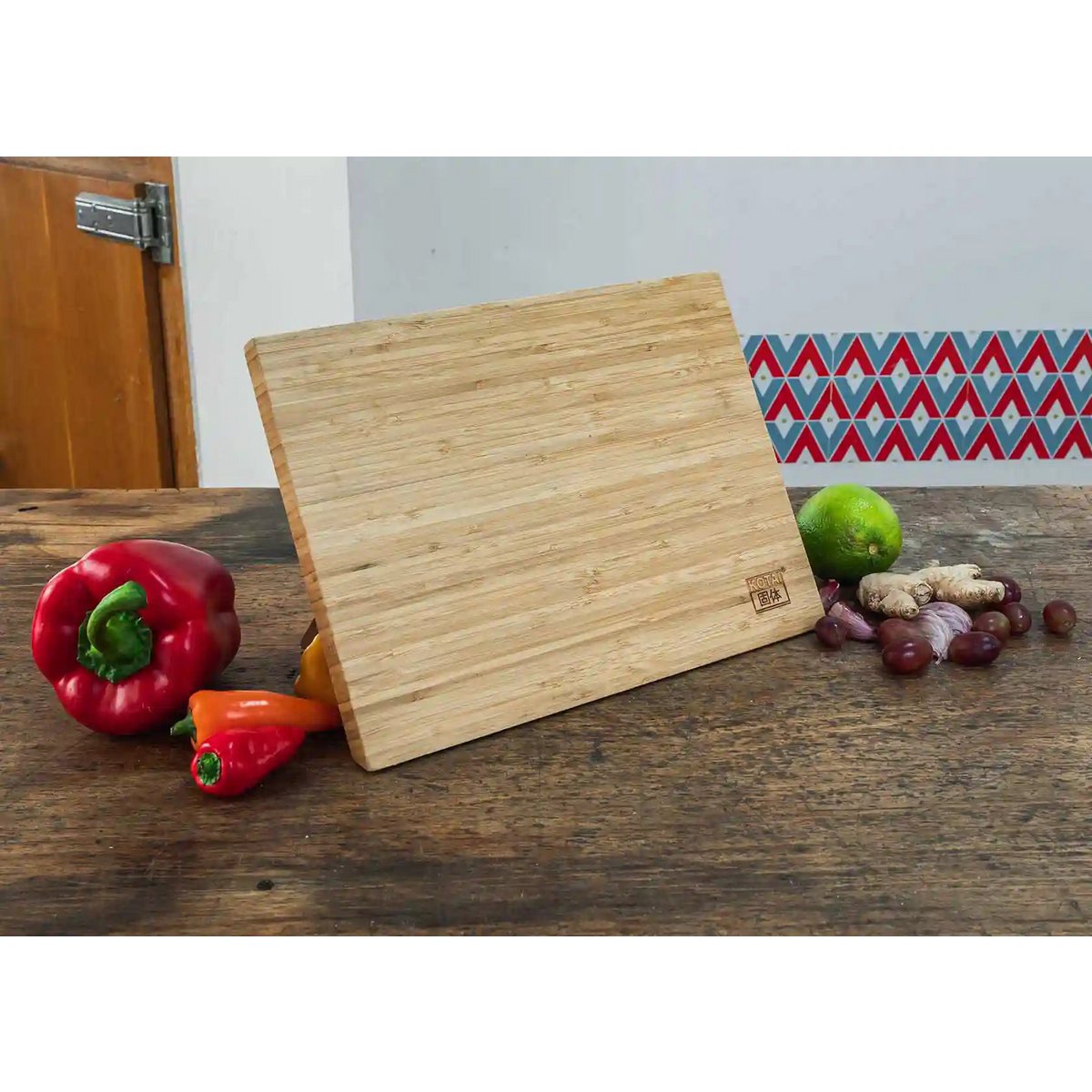 Keukenaccessoires - KOTAI magnetische bamboe messenhouder (opvouwbaar) - 30 x 22 cm