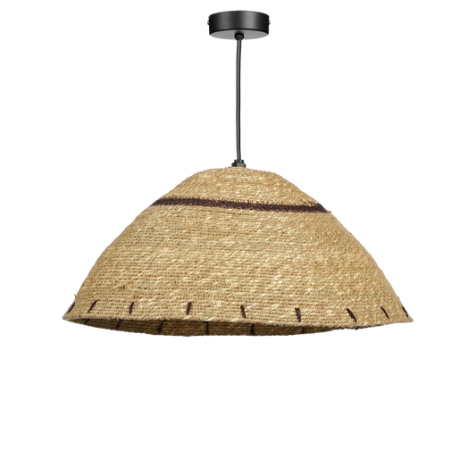 Joulz Hanglamp - H16 x Ø36 cm - Jute - Lichtbruin