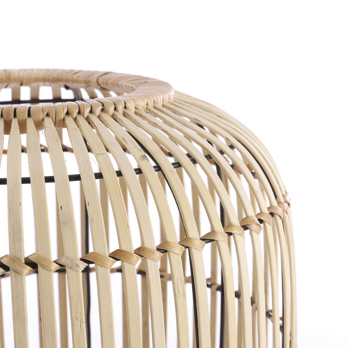 Figo Vloerlamp - H77 x Ø33 cm - Bamboe - Bruin
