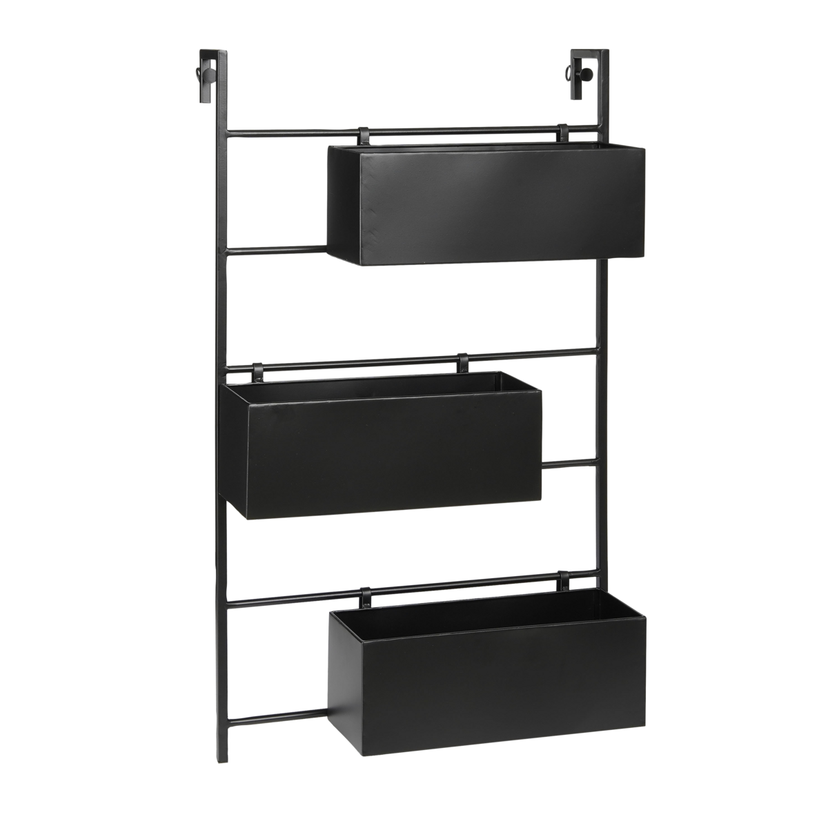 Dani Plantenrek Hangend - L54 x B10 x H90 cm - Metaal - Zwart