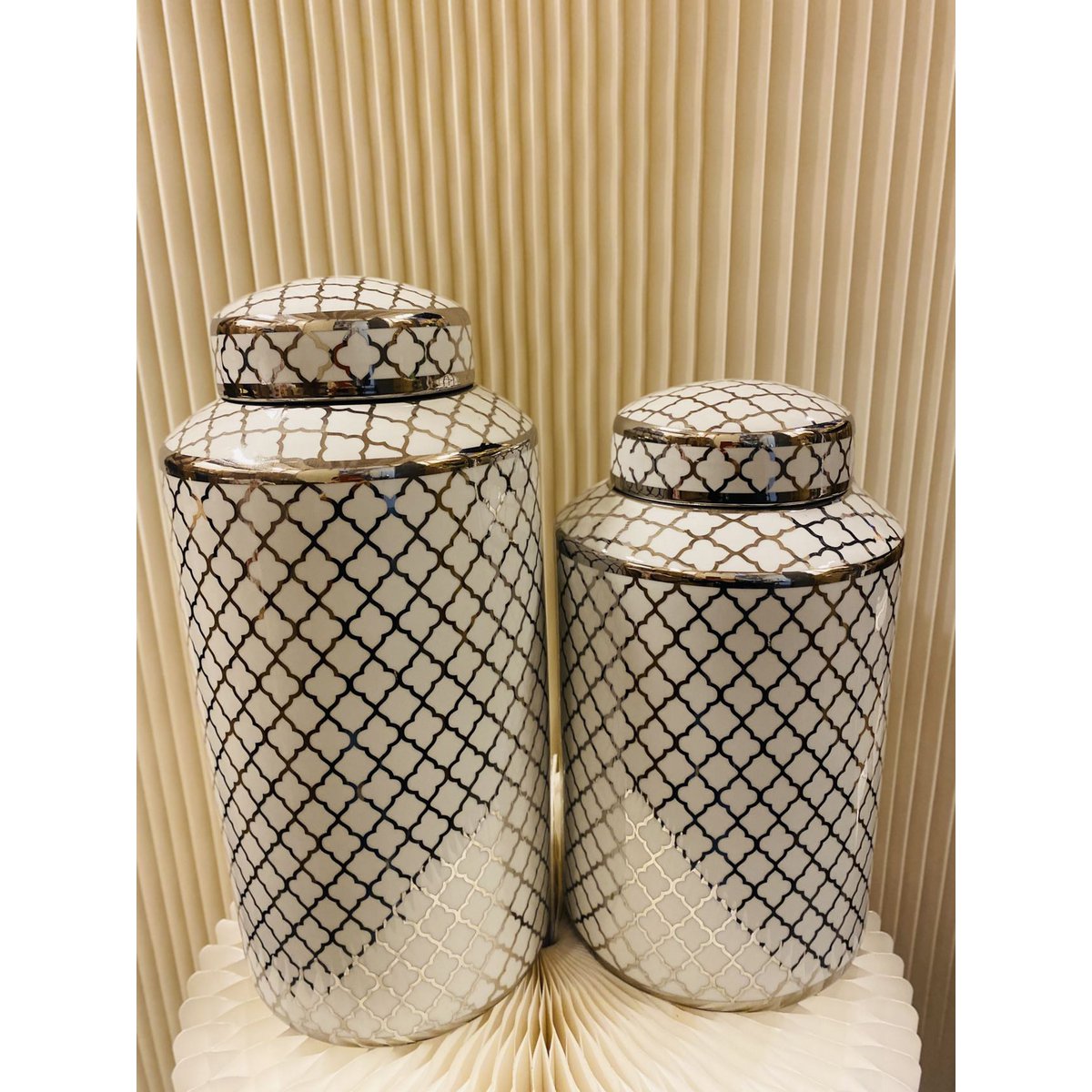 Cerami cjar Small 7530 Zilver maat:H*30 B*15