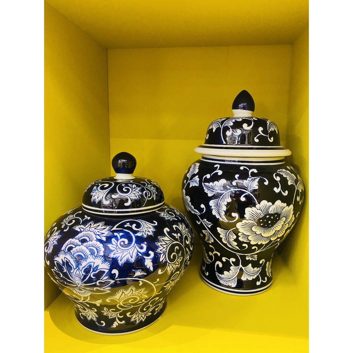 BIG size-blauw en wit ZH01 porseleinen bloemenvaas (voor keuken thuis)