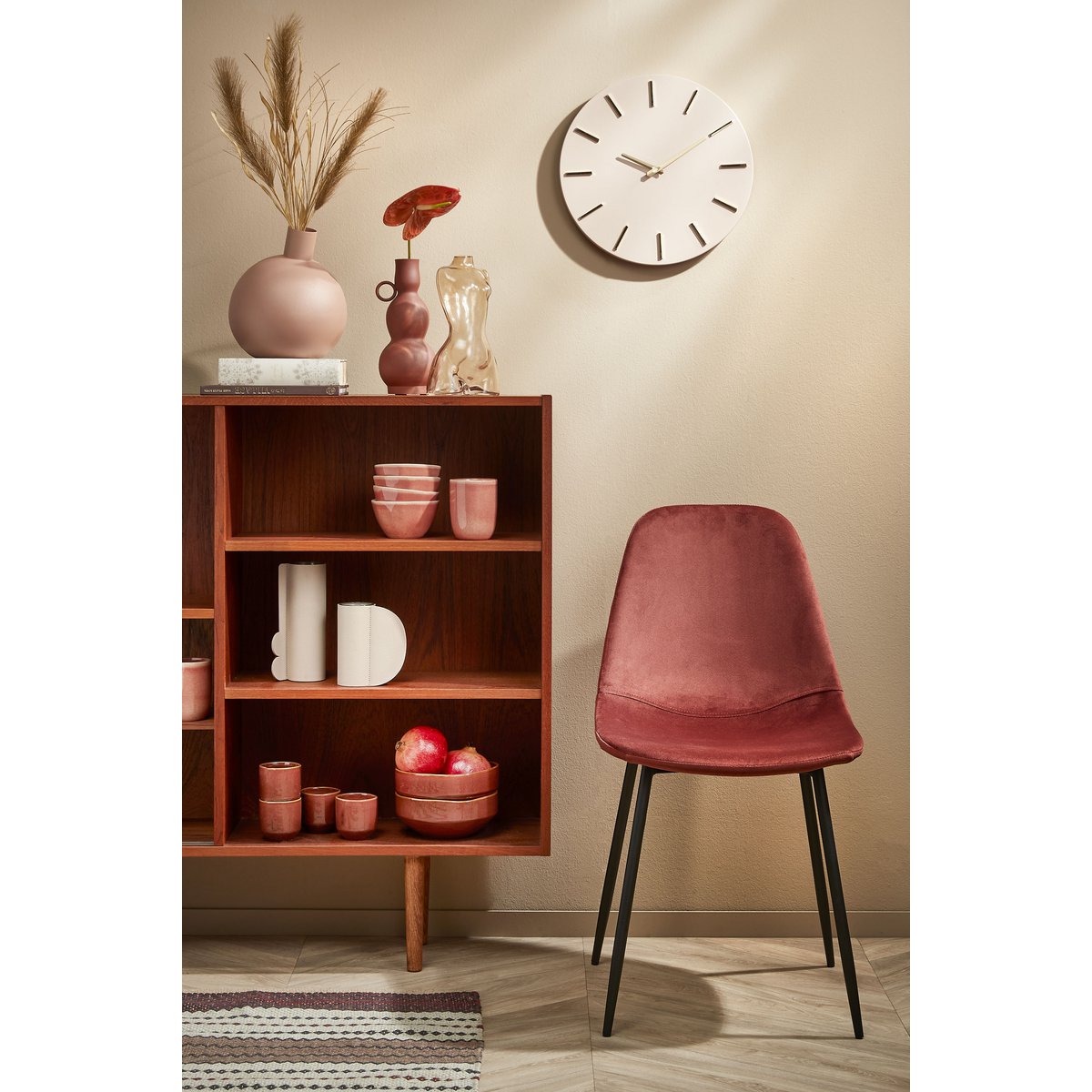 Brixen Wandklok - Ø36 cm - Beige