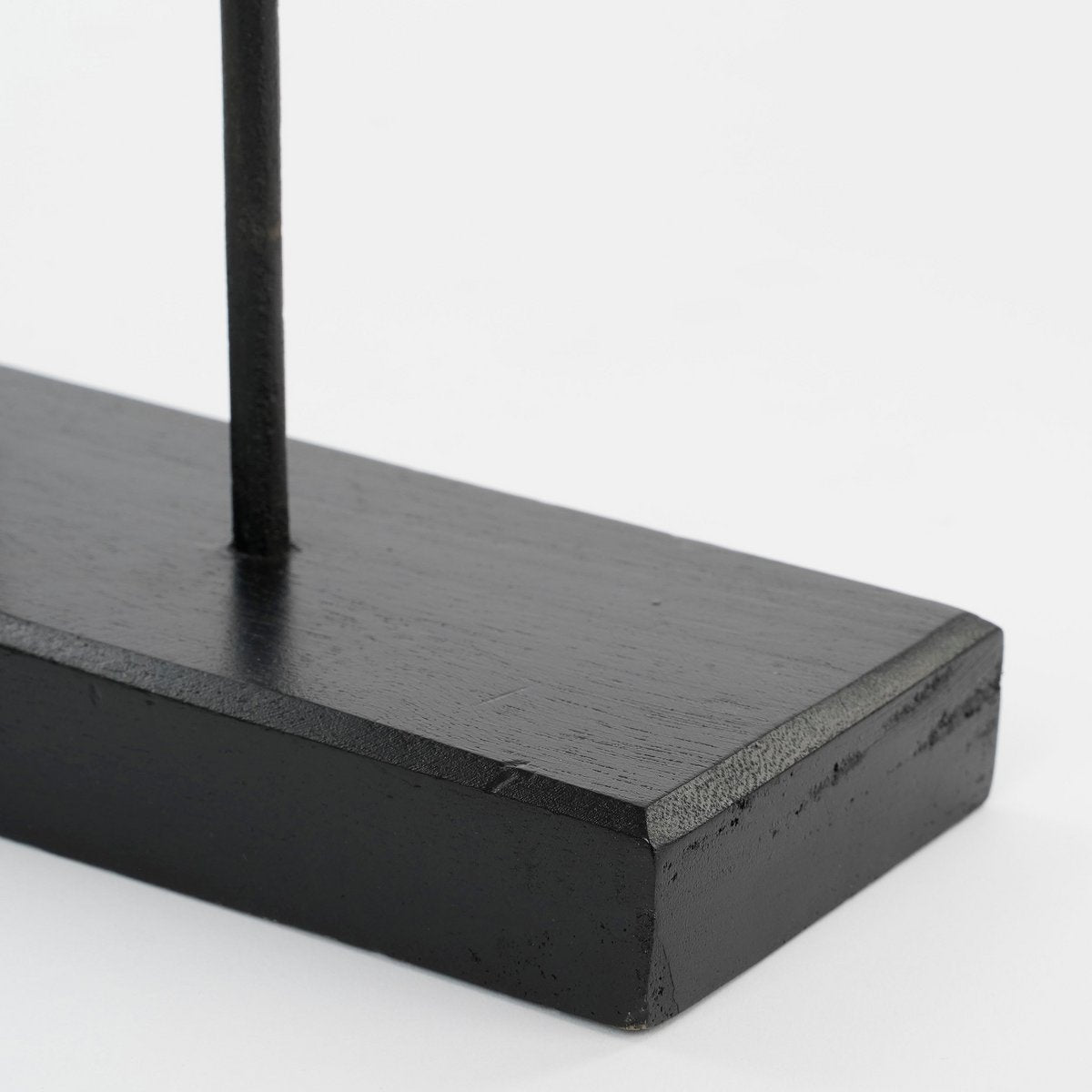 Danae Ornament op Voet - H25 x Ø40 cm - FSC 100% Mangohout - Zwart