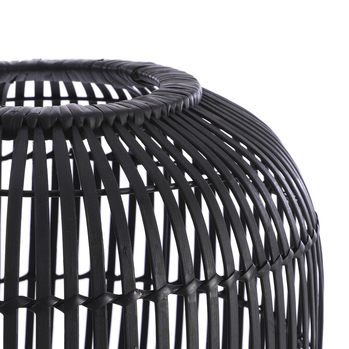 Figo Vloerlamp - H77 x Ø33 cm - Bamboe - Zwart