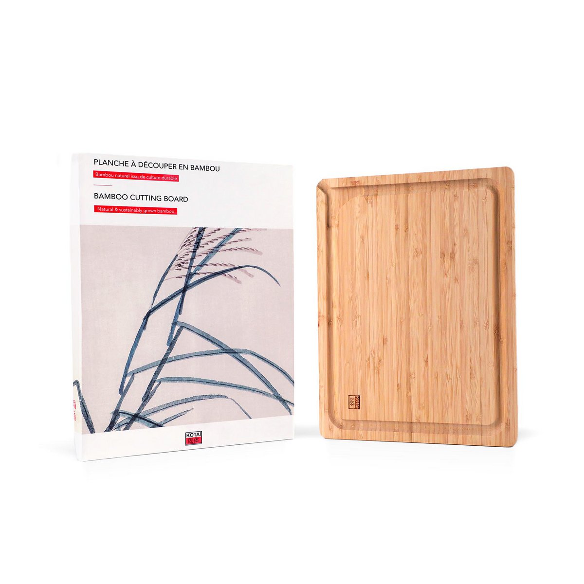 Messen en Keuken Accessoires Set - De Starter Set Deluxe Edition (B): 2 messen (schilmesje + Santoku) + 2 accessoires (aanzetstaal + bamboe snijplank)
