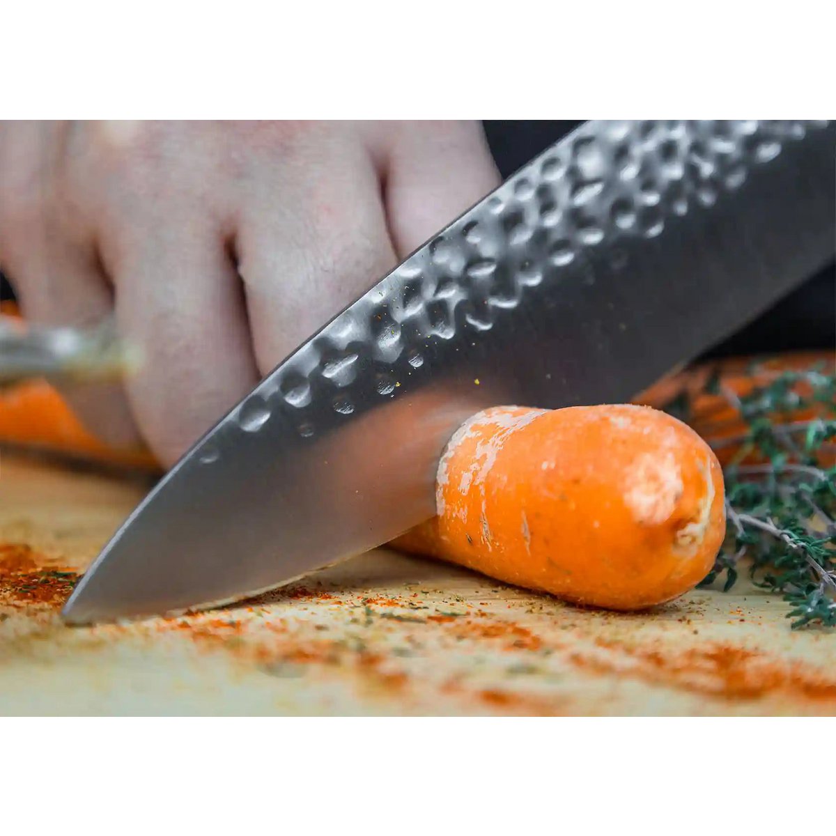 Mes - Gyuto (koksmes) met bamboe Saya en bamboedoos - 200 mm lemmet