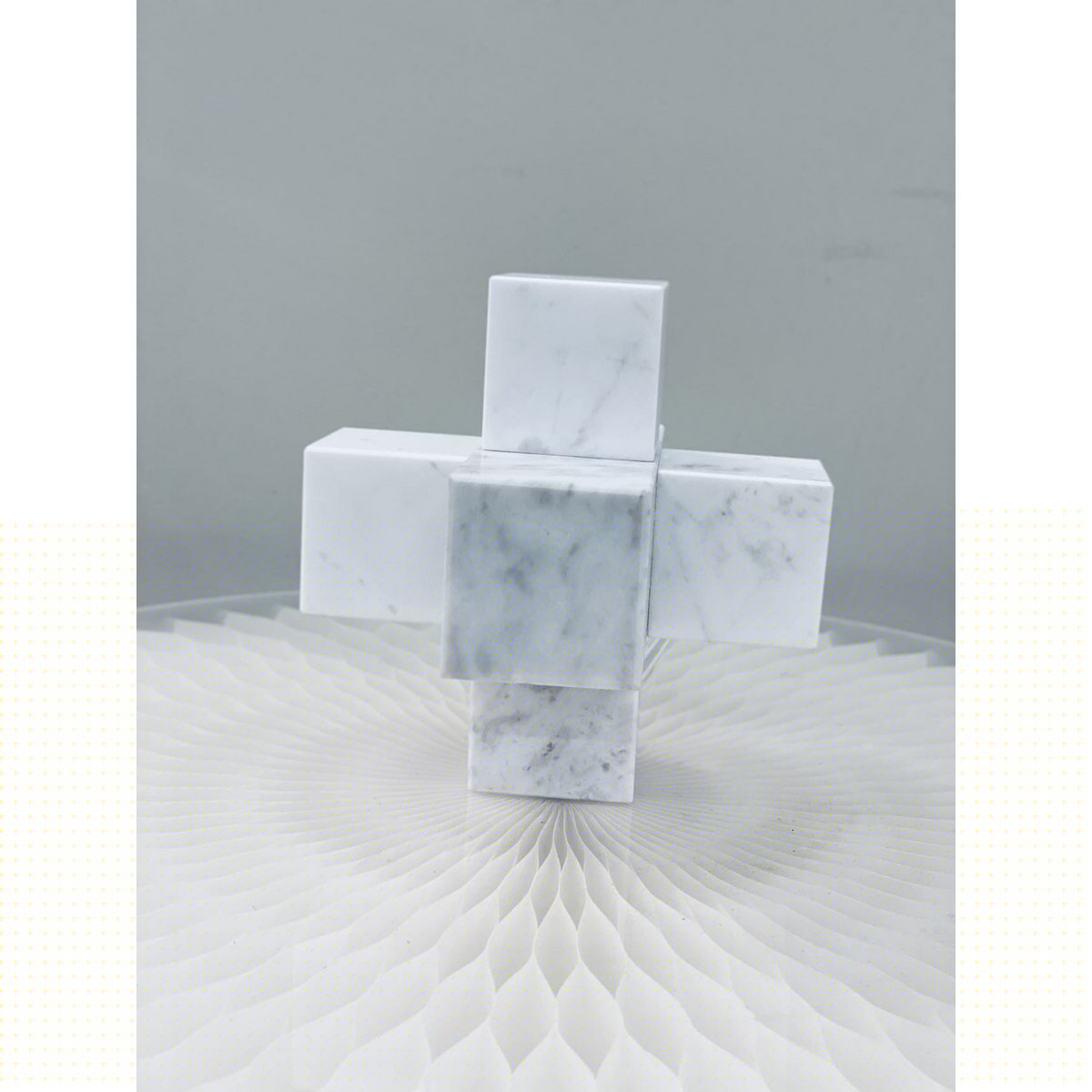 Licht luxe modern eenvoudig marmeren kruis wit Groot 15cm*15cm*15cm