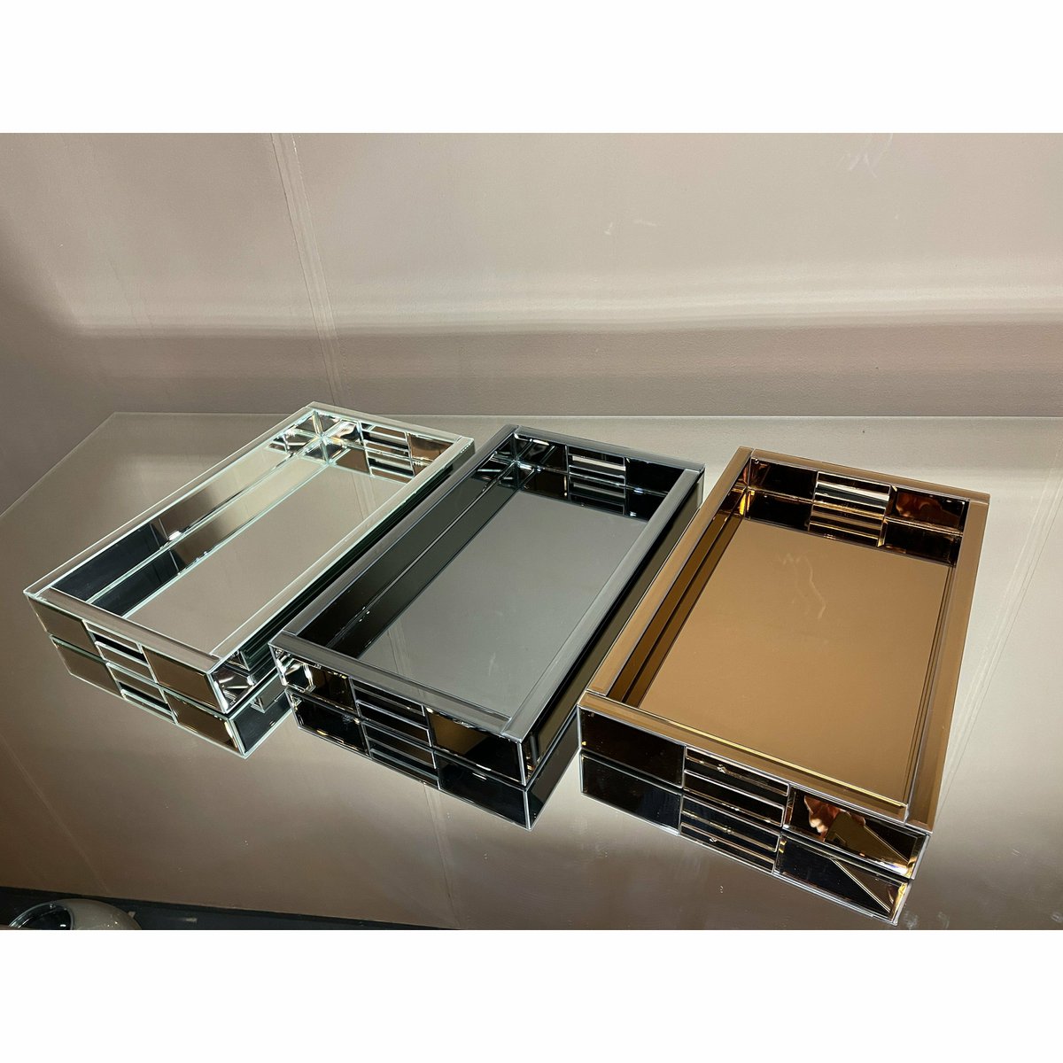 Spiegel Dienblad Antraciet 30x50 cm