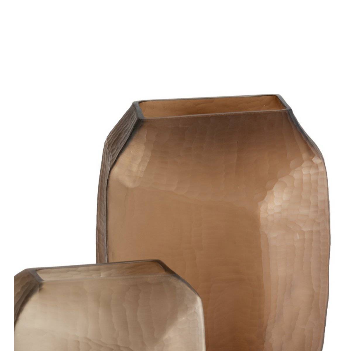 Bruine glazen vaas (v14686-380chocolade)