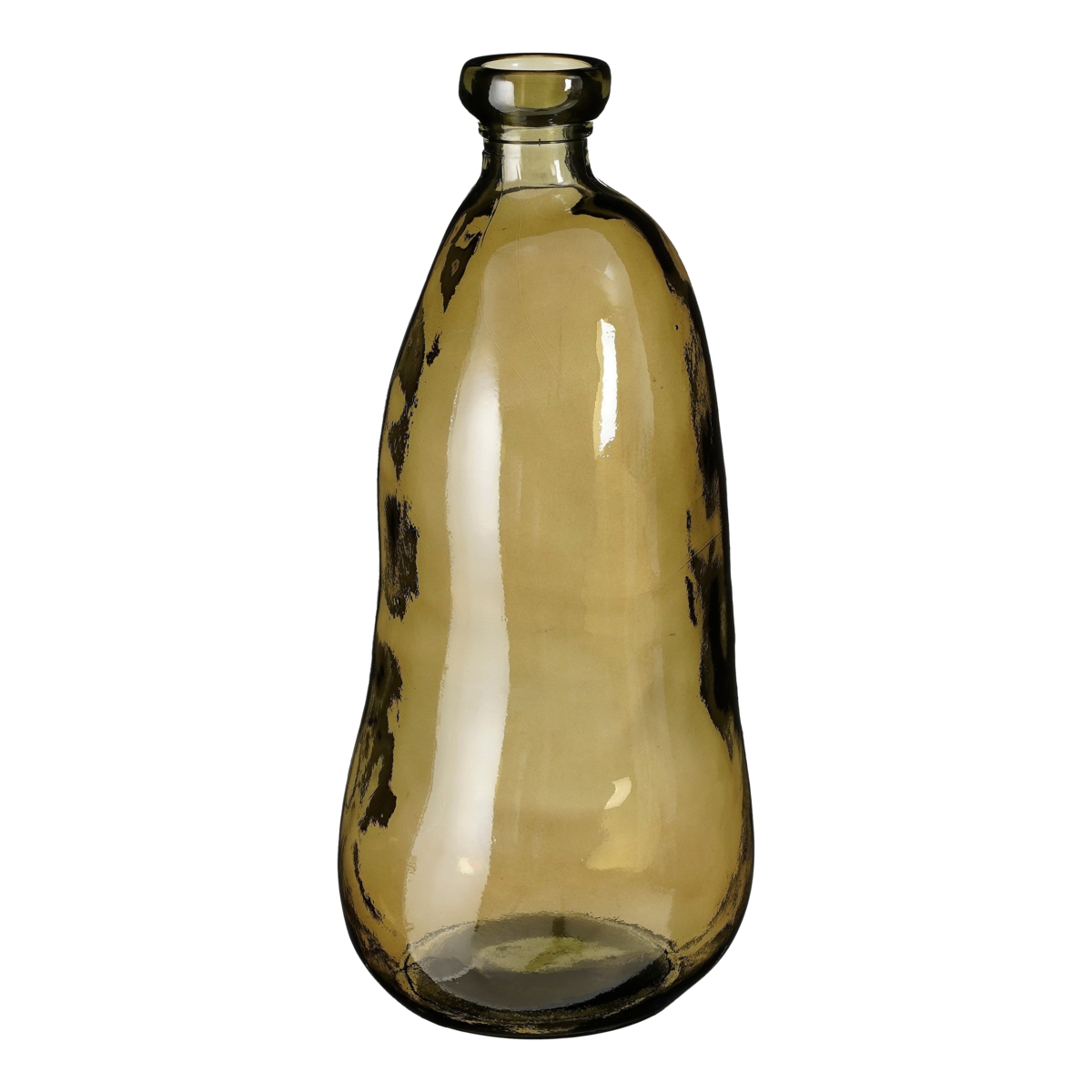 Pinto Vaas - H51 x Ø22 cm - Gerecycled Glas - Taupe