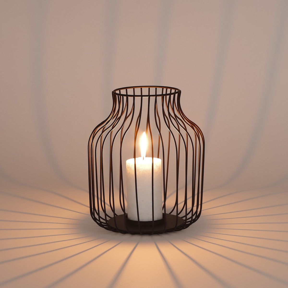 Saga Lantaarn - H36 x Ø28 cm - Zwart