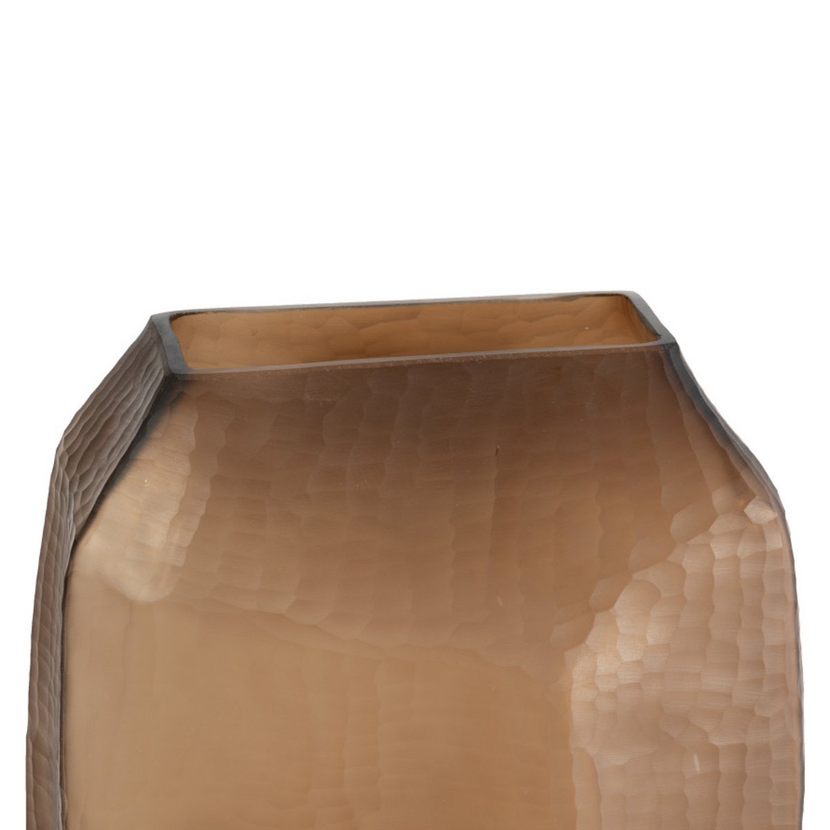 Bruine glazen vaas (v14686-380chocolade)