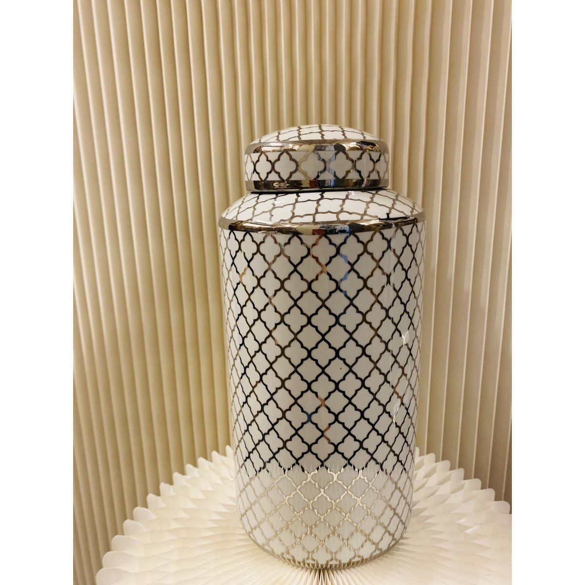 Cerami cjar Big 7530 Zilver maat:H*35 B*15