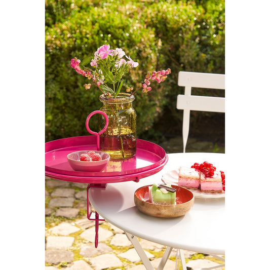 Aston Dienblad met Klem - H30 x Ø31 cm - Metaal - Fuchsia