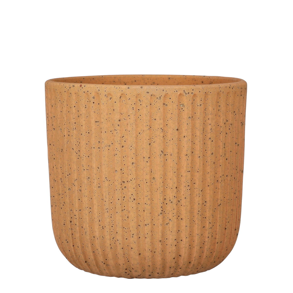 Dante Bloempot - H24 x Ø27 cm - Lichtbruin