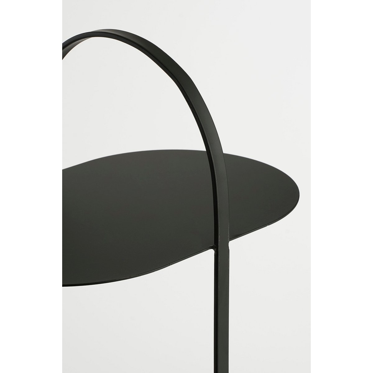 Bijzettafel met Tijdschriftenhouder - L35 x B24 x H69 cm - Metaal - Zwart