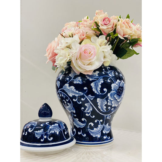 BIG size-blauw en wit ZH01 porseleinen bloemenvaas (voor keuken thuis)