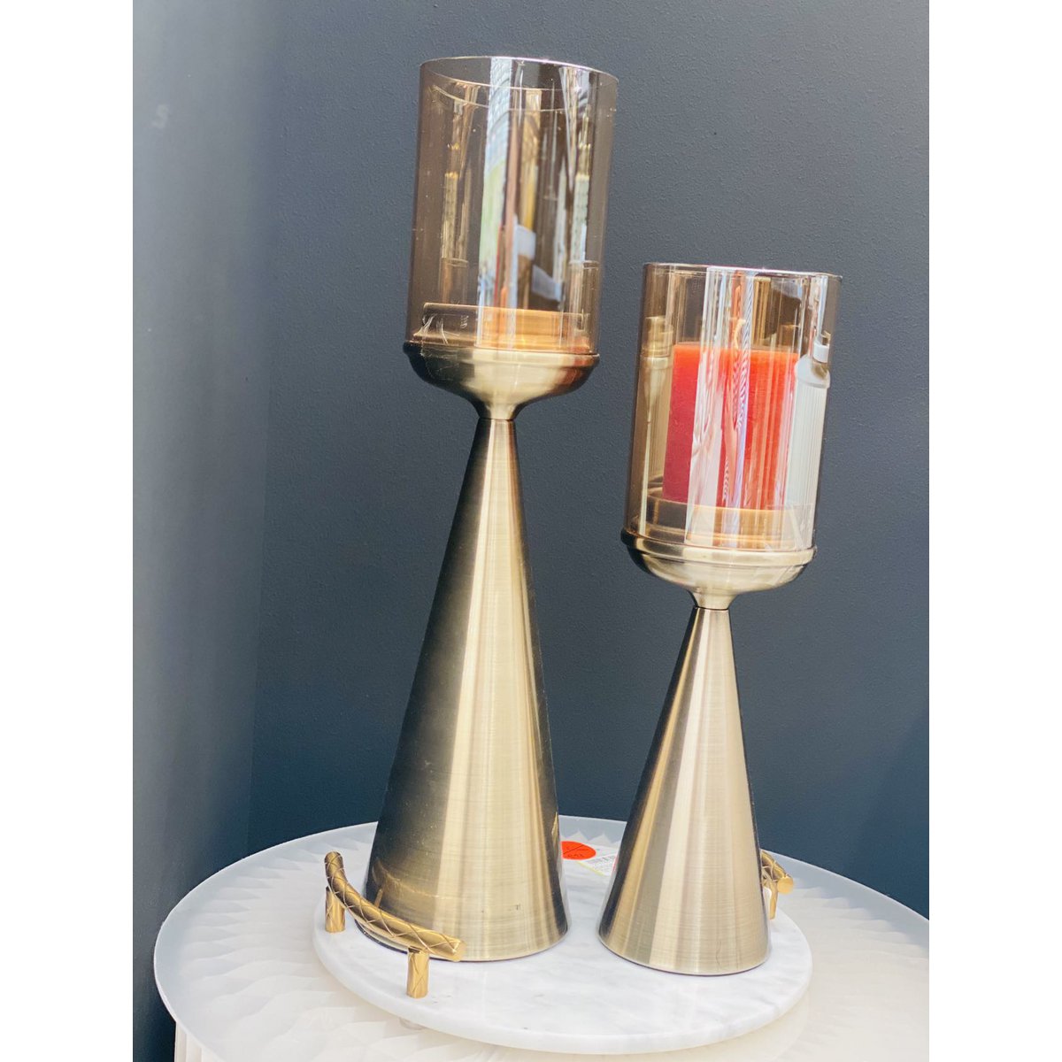KANDELAAR | GLAS | GOUD