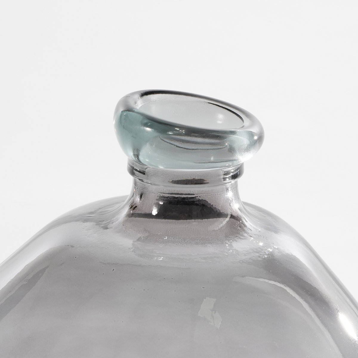 Pinto Vaas - H33 x Ø33 cm - Gerecycled Glas - Antraciet
