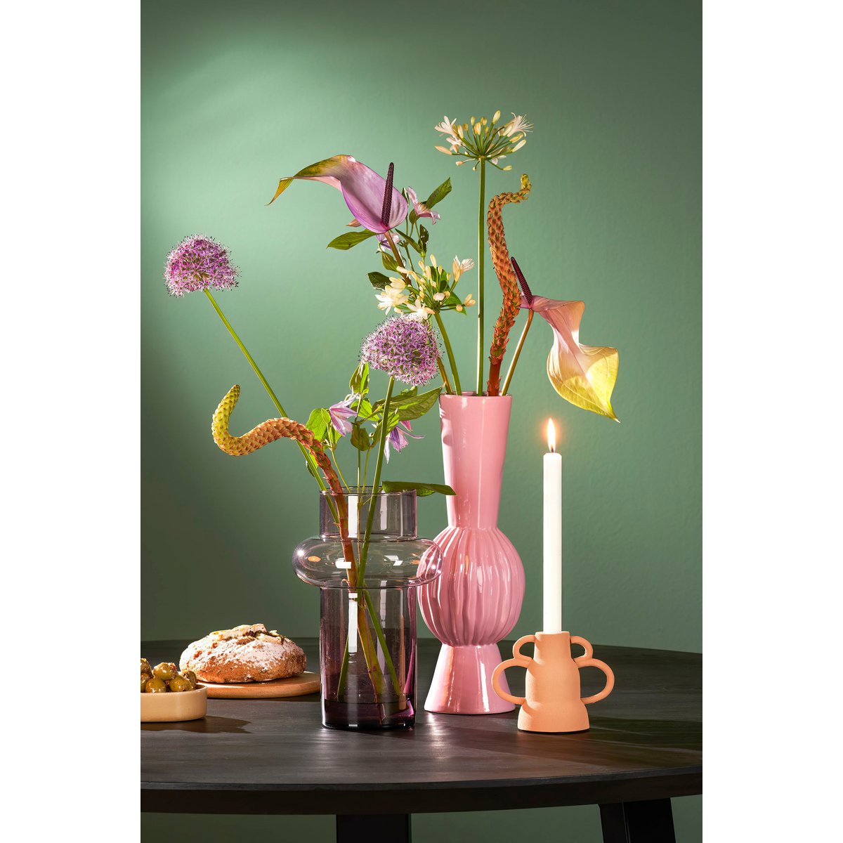 Dinerkaars - Set van 6 - H25 cm - Wit