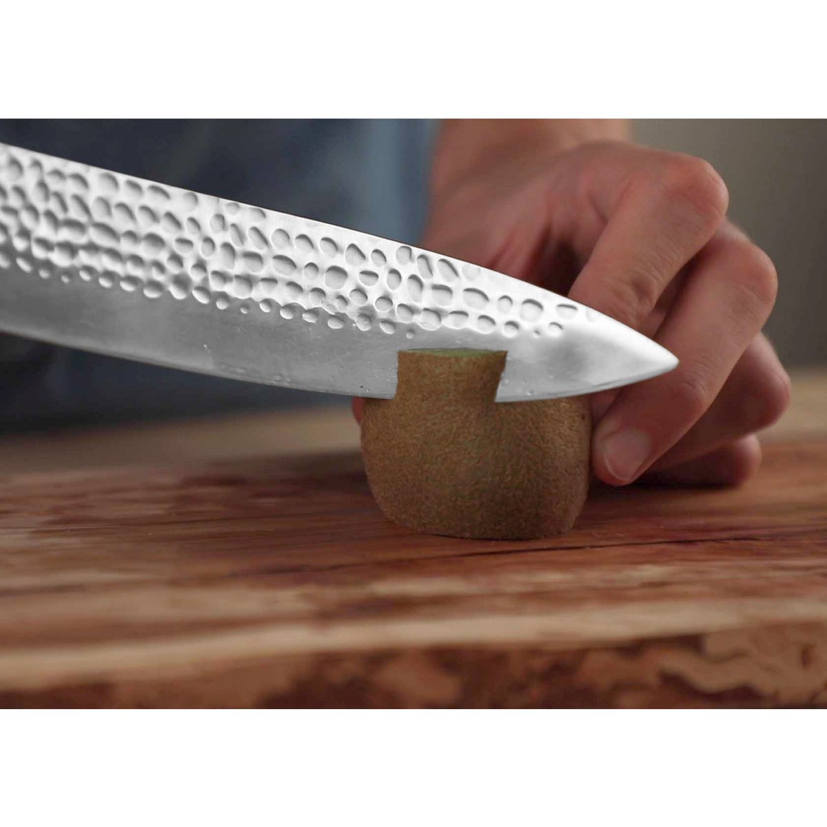 Messen- en keukenaccessoireset - De complete set Deluxe Edition (A): 6 messen (schilmesje + santoku + gyuto + fileermes + broodmes + hakmes) + 3 accessoires (magnetische bamboe messenhouder + bamboe snijplank + slijpset 180/ korrel 800)