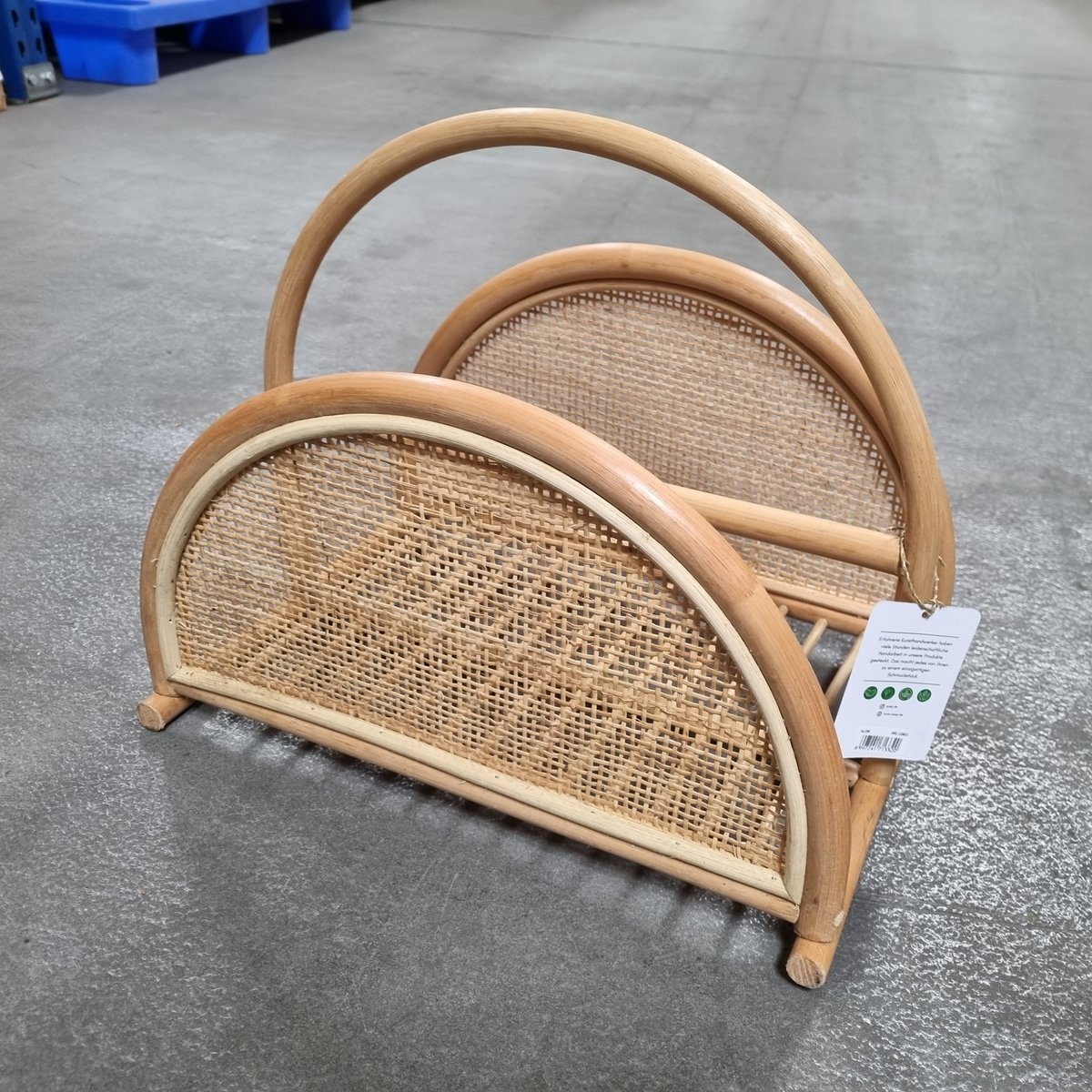 Krantenmand van rotan Tijdschriftenhouder Tijdschriftenmand ALOR